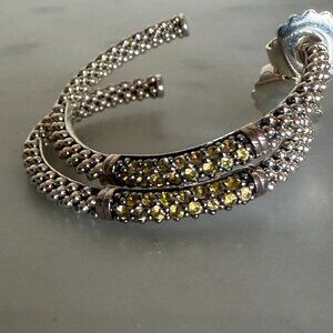 LAGOS Signature Color Yellow Sapphire Hoop Earrings